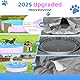 CACSPS Faltbarer Hundepool, 220 x 30 cm Kinderpool aus Hartplastik, rutschfeste Hundebadewanne für den Außenbereich, zusammenklappbarer Hundeschwimmpool für Kinder, Hunde und Haustiere (Rosa)
