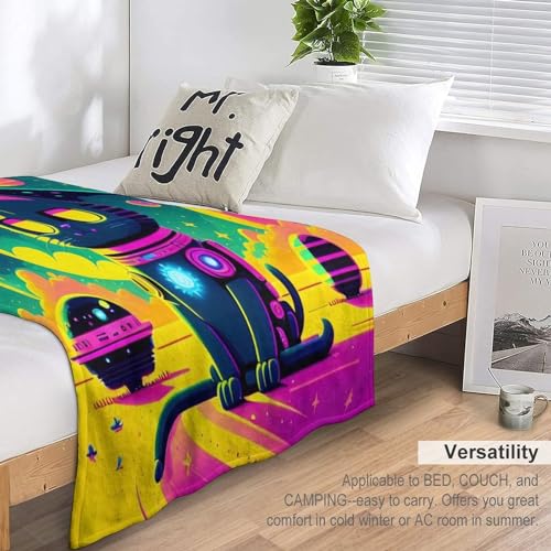 Couverture super douce et moelleuse chat en flannel pour frissonner moins - 7