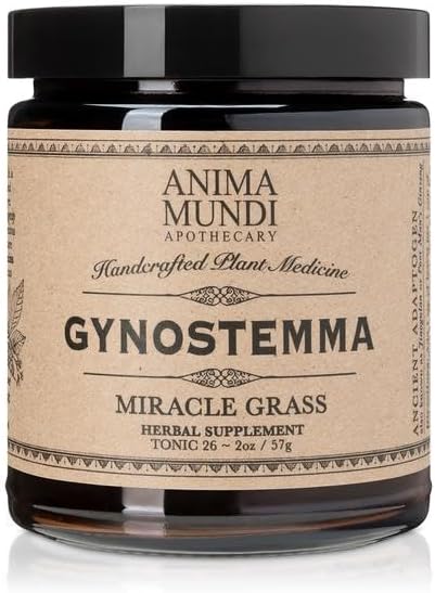 Anima Mundi Apothecary Gynostemma - Wild Grown Jiaogulan Leaf for Tea - Natural Source of Nutrients, Antioxidants, Vitamins and Minerals - Longevity Tea Leaves (2oz / 57g)