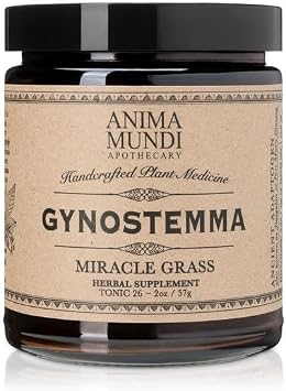 Anima Mundi Apothecary Gynostemma - Wild Grown Jiaogulan Leaf for Tea - Natural Source of Nutrients, Antioxidants, Vitamins and Minerals - Longevity Tea Leaves 2oz / 57g