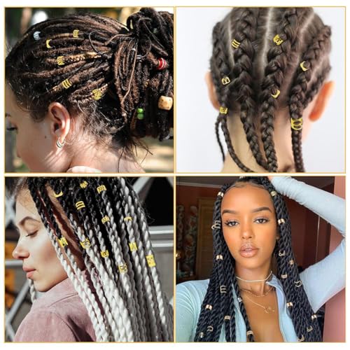 120 piezas de joyería para el cabello en tonos dorados miniatura 6