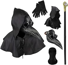 ArtCreativity Plague Doctor Halloween Costume for Kids - Halloween Plague Doctor Costume Set with Mask, Hood and Gloves - Steampunk Mask - Steampunk Costumes for Kids and Teens