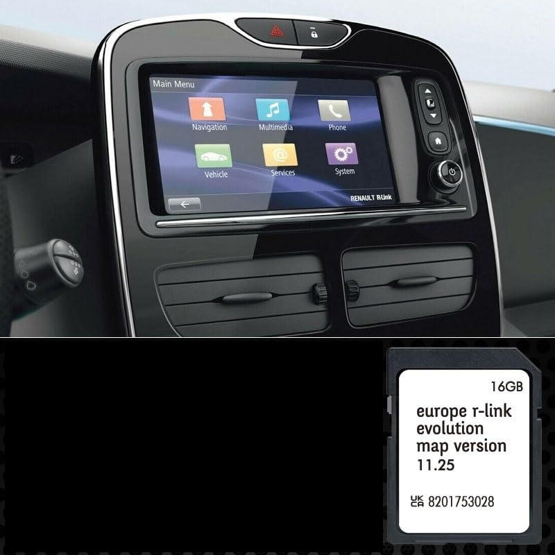 Carte SD Navigation GPS Europe 2024 - Version 11.25 - Compatible avec Renault R-Link (Rlink)