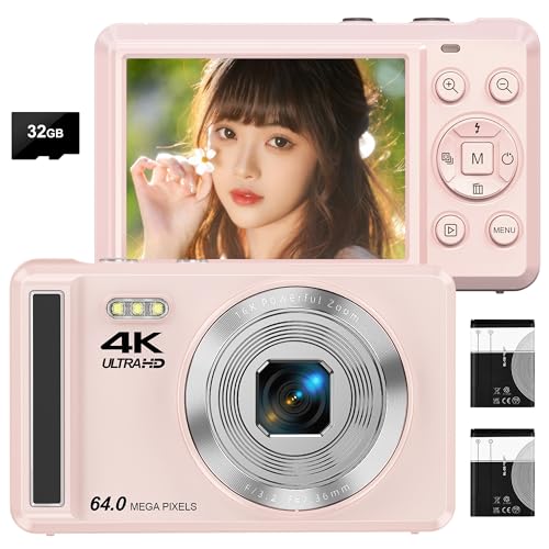 デジカメ 4K動画撮影フリップ デジタルカメラ AFオートフォーカス Amazon | デジカメ 4K 6400万画素 30FPS デジタルカメラ 16X