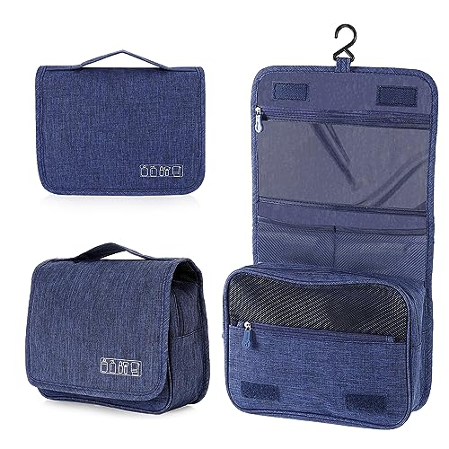 AiQInu Neceser Viaje,Impermeable de Gran Capacidad Neceser Maquillaje,Bolsa de Aseo con Gancho Colgante para Hombre y Mujer Accesorios de Viaje