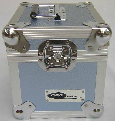 New Aluminium LP Case DJ Style holds 100 7" Vinyl Records In BLUE