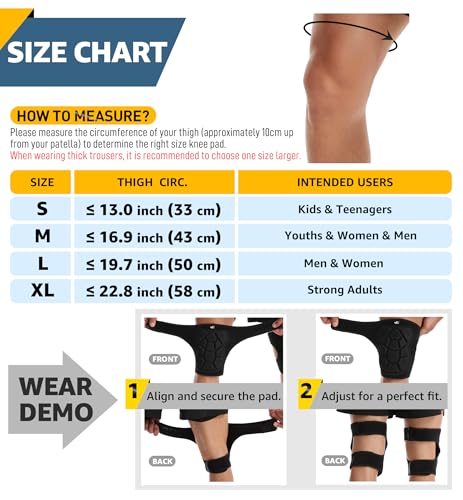 HiRui Flexible Knee Pads for Wrestling with Thick EVA Foam Padding | Anti-Slip Adjustable Collision Avoidance Knee Brace for Men Women Kids Dancers Volleyball Basketball Gardening (Black, X-Large) by HiRui - Image 6