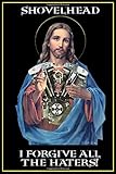  Shovelhead I Forgive All The Haters: Retro Jesus Shovel head Harley Davidson Motorcycle Engine Blank Lined Journal 122 Page Notebook