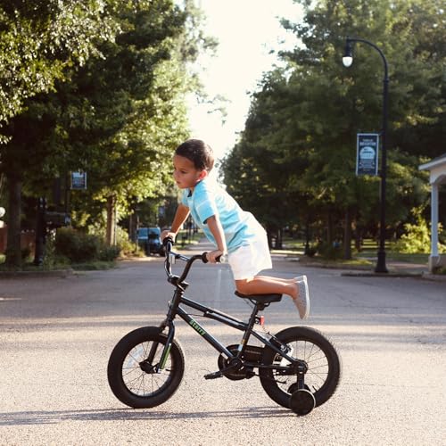 Image of 12 14 16 18 Inch Kids Bike BMX Style Bicycle with Training Wheels Coaster Brake for 2-10 Years Old Toddlers Boys Girls Multiple Colors