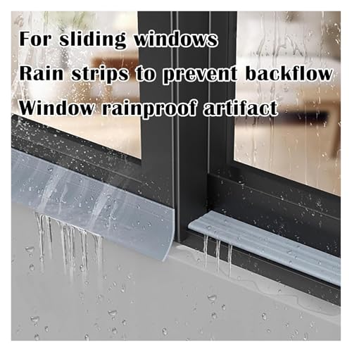 Protector de lluvia de goma autoadhesivo y resistente a la intemperie para ventanas de casa 7