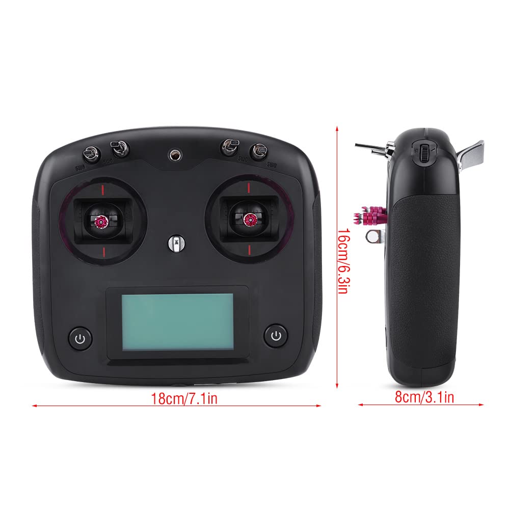 Rc Transmitter Receiver Portable 10ch Transmitter and Receiver Radio Control Transmitter Receiver Replacement for Quadcopter(IA10B Black)