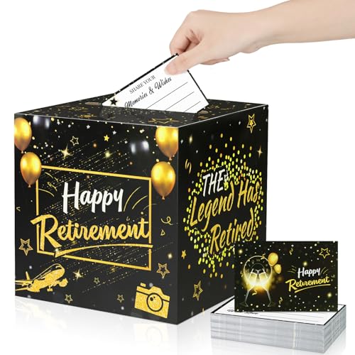 LIKAJON Retirement Card Box and Cards