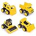 Playkidz- Juego de 4 construcción de Juguete Pesado: camión volquete, apisonadora, Excavadora y Tractor, para Mayores de 3 años