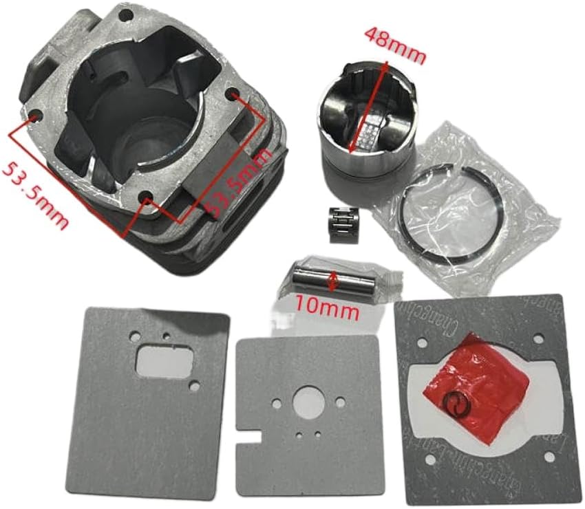 Universal Cylinder Piston Assembly Compatible with 1E48FP Blower 2 Stroke Cylinder Rings Pin Clips Earth Drills Aftermarket Replacement