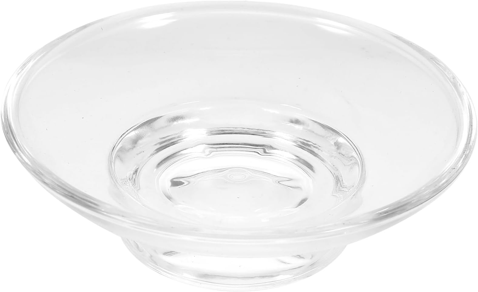 TOPBATHY Transparent Round Soap Box with Anti-Slip Base Bathroom Soap Dish Container for Shower Home Outdoor Travel Storage Holder