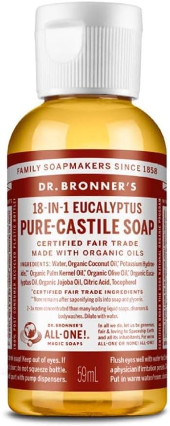 Organic Castile Liquid Soap Liquid, Eucalyptus, 2 Ounce