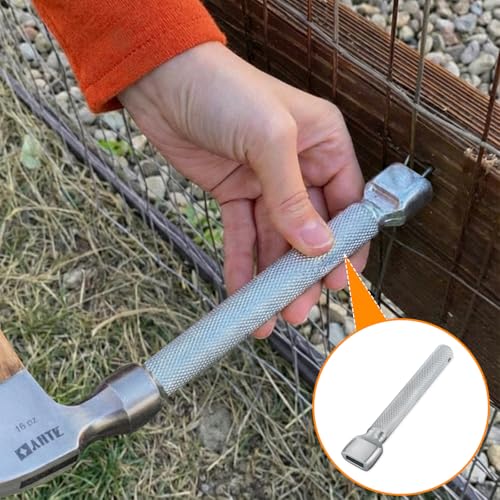 Image of LEIFIDE 1 Pack 6.3 x 0.7 x 1.2 Inches Galvanized Steel Fence Stapler Gun Nail Gun Screwdriver, Easy to Operate, Suitable for 2 Inches Fence Studs, for Fencing Construction and Maintenance