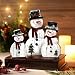 Barydat 3 Pcs Christmas Snowman Wooden Decorations Rustic Snowman Table Centerpieces Block Sign for Xmas Holiday Party Winter Indoor Home Kitchen Office Room Decorations