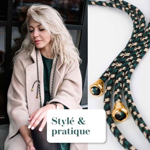 Collier pour smartphone moex Unleash iPhone XS Max chaîne de luxe vert camo - 2