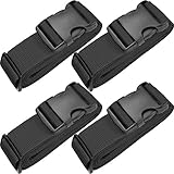TRANVERS Luggage Strap for Upright Security Baggage Belt Heavy Duty 4-Pack Black
