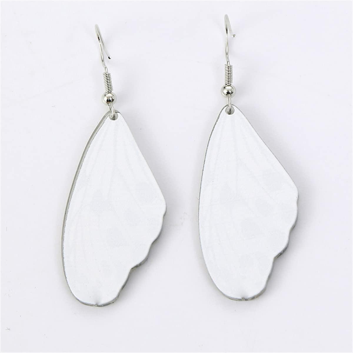 Moth Butterfly Earrings.Punk Insect Drop Earrings Color Acrylic Moth Wing Earrings Statement Black Earrings Party Jewelry for Women: White