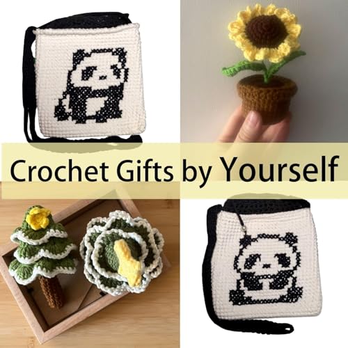 Image of VIRADHAM Crochet Kit for Beginners - Complete Starter Set with Yarn, Ergonomic Hooks, Needles & Accessories - Easy DIY Knitting & Crochet Kit for Adults and Kids (3 Hook Yarn kit)