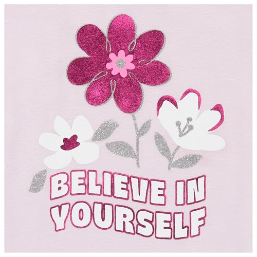 Image of BTween Girls 4 Piece Tops Fashionable Short Sleeve T-Shirt Casual Daily Shirt for Kids Assorted Colors