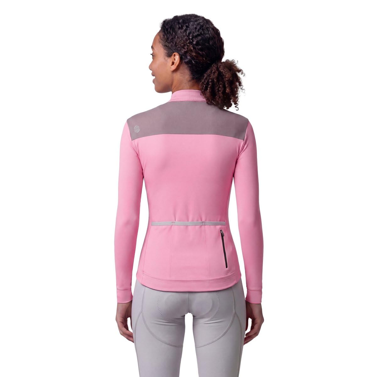Maillot Ciclismo térmico Manga Larga M4 Mujer Ropa de Ciclismo Tejido Italiano y Transpirable