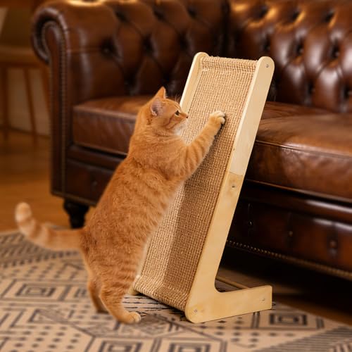 Rascador para gatos 2 en 1 con bases de sisal reemplazables miniatura 3
