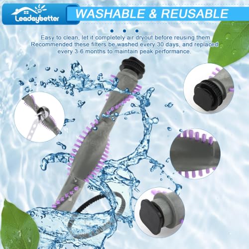 Image of Roller Brush Replacement for Shark Navigator Lift Away NV350,NV352,NV353,NV360,NV356E,NV42,NV80,UV420,NV70,NV41,NV71,NV90,NV22 Series Upright Vacuum，1 Roller Brush + 2 Belts + 2 Wheels