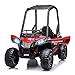HOMCOM Quad Eléctrico para Niños de +3 Años Coche Eléctrico con Control Remoto Buggy con Faros y Música 118x76x104 cm Rojo