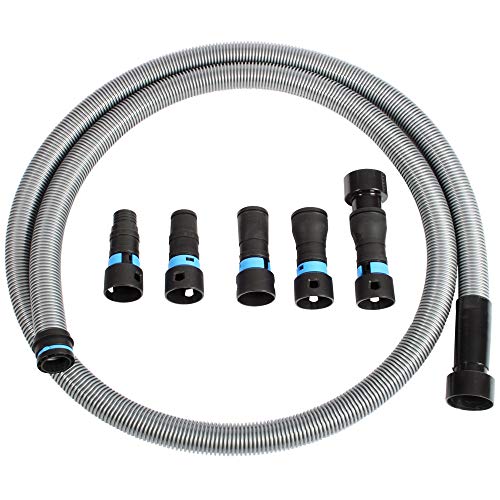 Cen-Tec Systems 94698 Quick Click 10 Ft. Hose for Home and Shop Vacuums with Expanded Multi-Brand Power Tool Adapter Set for Dust Collection, Silver #1