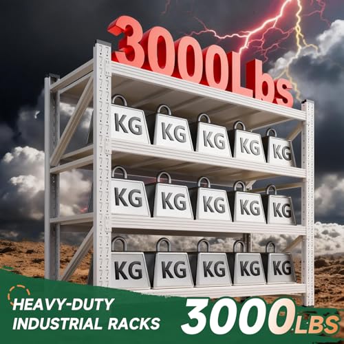 Image of Letaya 3000LBS Storage Shelves Heavy Duty,70 inch H Garage Shelving Units, 4 Tier Adjustable Utility Rack Shelf,Large Metal Industrial Shelves,for Shop,Warehouse,Basement (48 inch W x 24 inch D x 70 inch H)