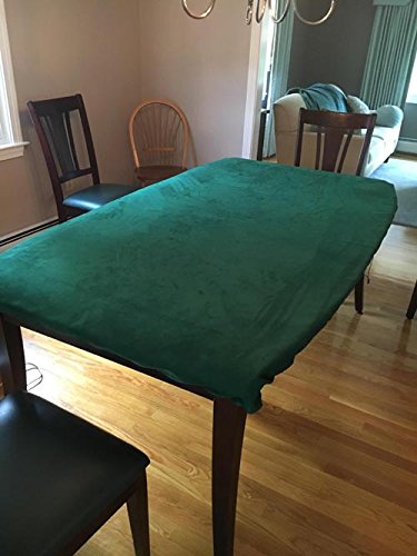 Felt Poker Table Cover Upgrade - Premium Velvet Poker Table Top for 36, 48. Or 60 Inch Round Tables - Ideal Patio Tablecloth Cover - In Red, Blue, Black, Green, Purple (green, 70 * 50 rectangle)