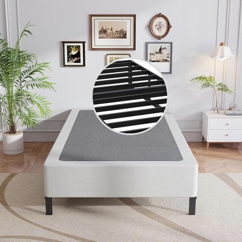 OSASET Twin XL Box Spring 9 Inch Metal Twin XL Box Spring Only Heavy Duty Metal Frame Mattress Foundation Support for 3500lbs Easy Assembly Noise Free Non Slip