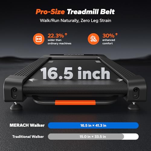 Image of MERACH NovaWalk W50 TrekPad, 12% Auto Incline Walking Pad Treadmills for Home, 400lbs Capacity, Under Desk Treadmill with Remote & LED