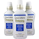 Whitening Mouthwash by Lavoris LARGER SIZE Whitens with Natural Long Lasting Mint - 3 Pack of 18 oz Bottles