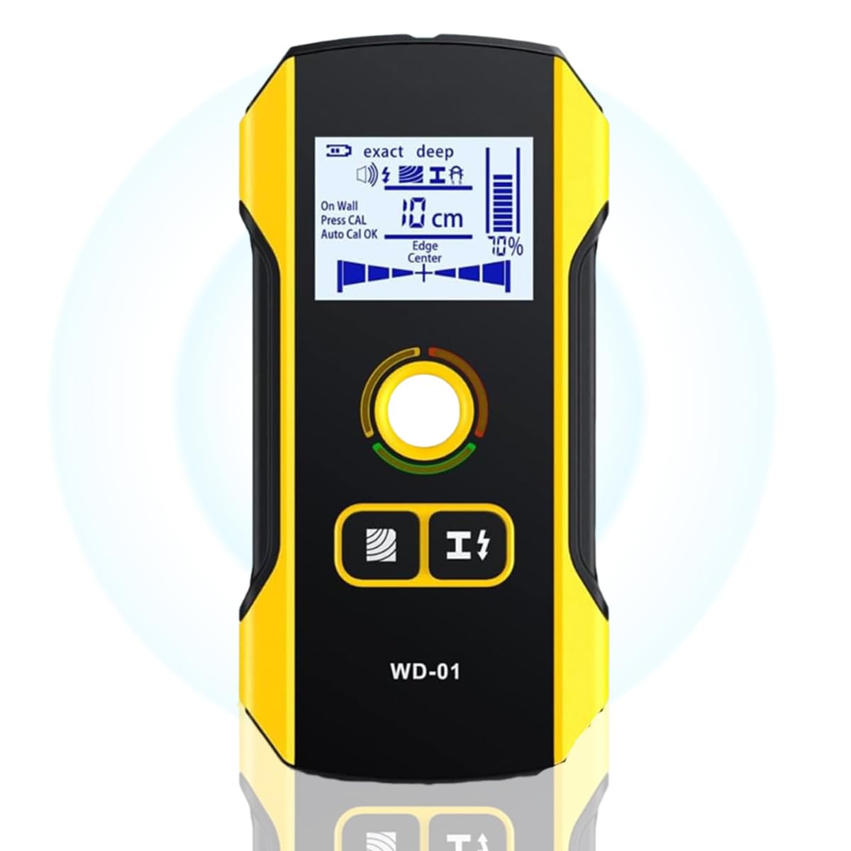 Detector De Madera En Paredes, Wall Detector Scanner with Positioning Hole and Audio Alarm, Wood Moisture Detector with Backlit LCD Display Screen, Stud Finder Wall Scanner for Walls
