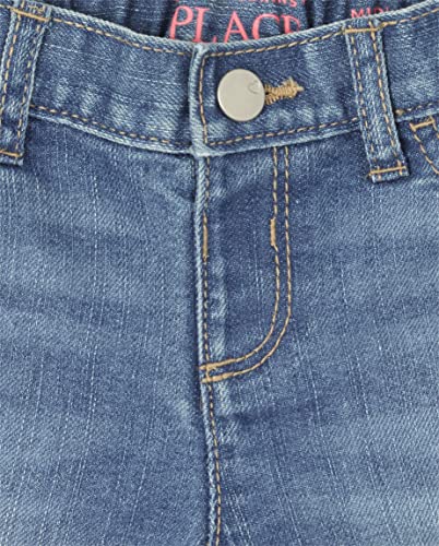 The Children's Place baby girls The Children's Place and Toddler Roll Cuff Denim Midi Casual Shorts, Becca Wash-2 Pack, 2T US - image 5