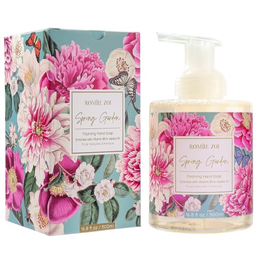Image of ROMIIE ZOI Foaming Hand Soap, Spring Garden, 500ml / 16.8fl.oz | With Gift Box, Gentle cleansing, nourishes skin without drying