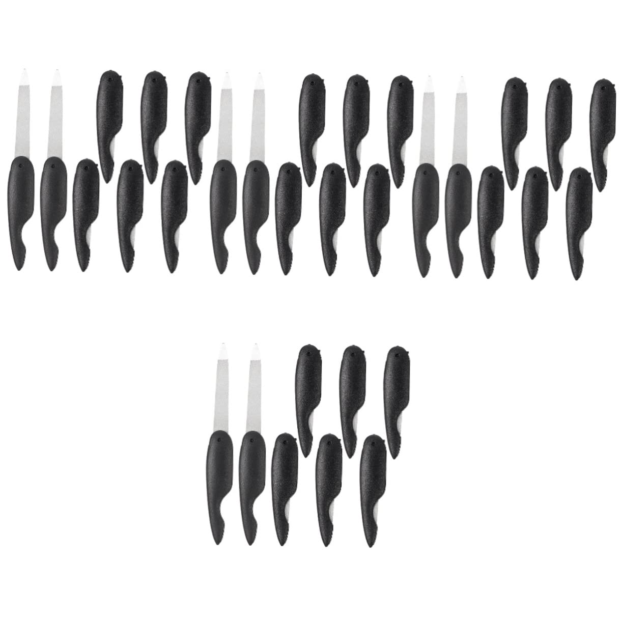 Mikinona 32 Pz lima per unghie pieghevole lime per unghie lime per tagliare le ie lima per ie professionale ia piccoli tamponi per ie tagliare la lima per ie AbS Black