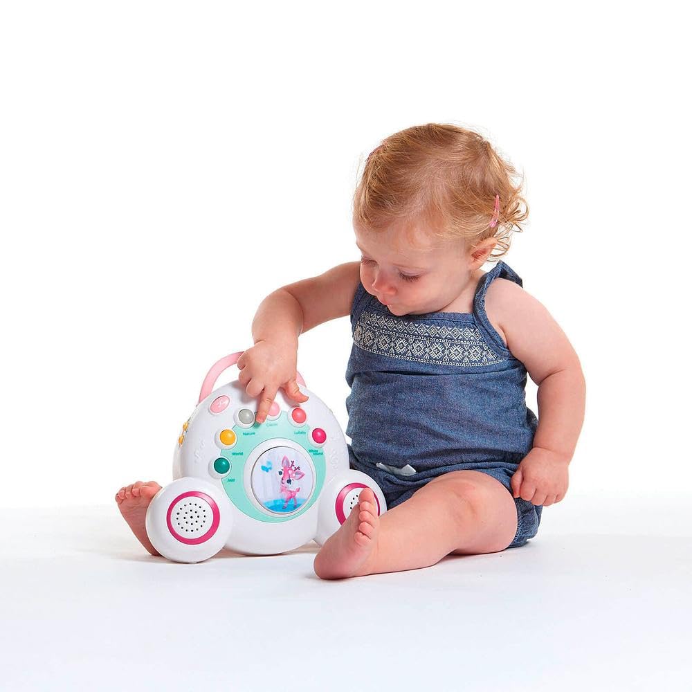 Tiny Love Soothe'n Groove Móvil, Móvil Cuna Bebé Musical 2en1,0+ Meses, Convertible en Caja Música Portátil, Estimulación Visual,18 Melodías,40 Minutos Música Continua,Tiny Princess Tales