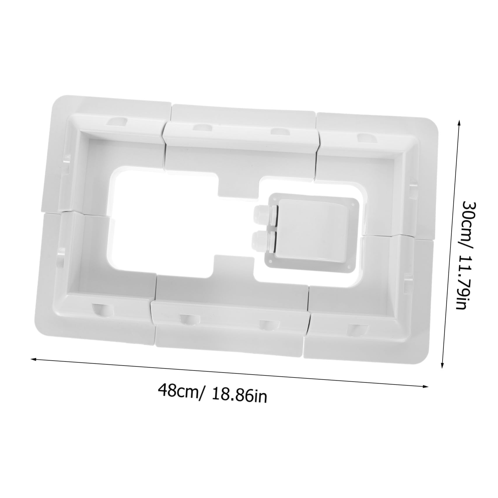 Soporte para Panel Solar Blanco 7 Piezas Abs para Remolques Rv | Montaje Exterior para Embarcaciones, Instalación sin Taladro, Estructura Robusta y Estable, Acabado Moderno
