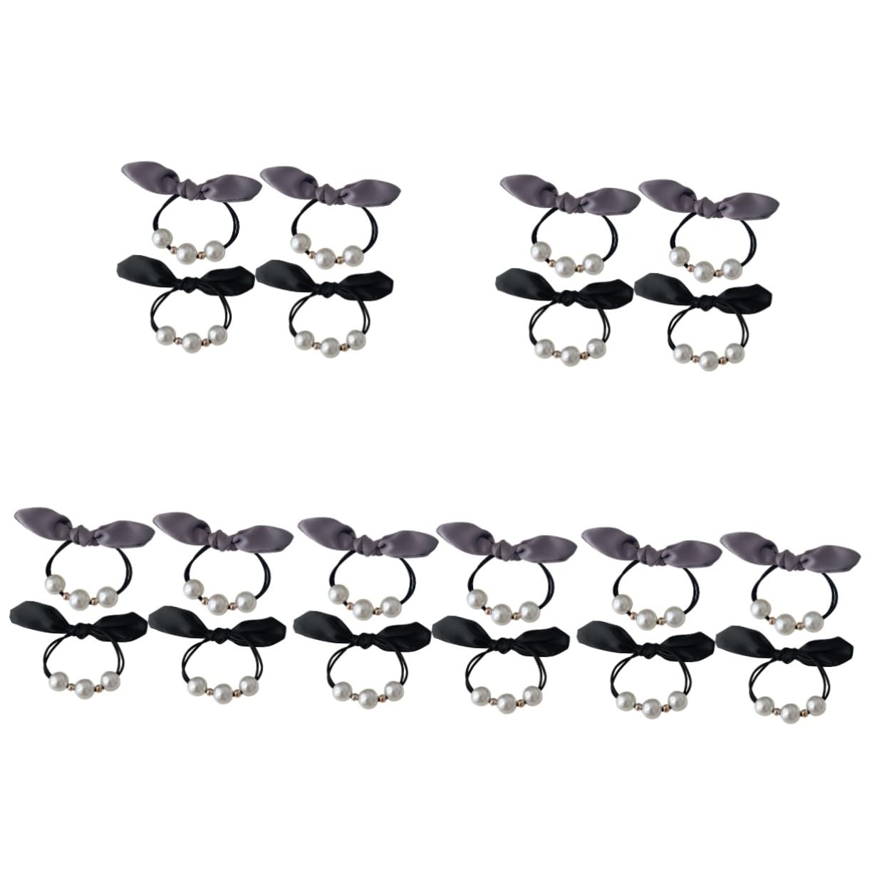 Ipetboom 20piezas Coleteros De Pelo Elásticos Lazo De Perlas Para Mujeres Accesorios De Pelo Versátiles y Resistentes Para Tipo De Cabello