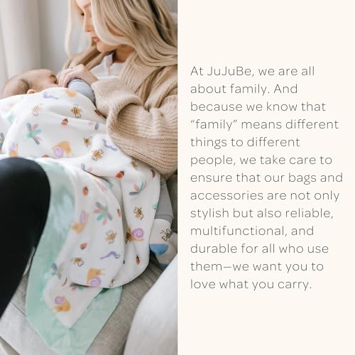 Image of JuJuBe x Studio Oh! Baby Essentials Reversible Baby Blanket - Soft Throw for Newborns & Infants, Ideal for Tummy Time, Home, Travel & Nursery Essentials - Bonjour Bebe