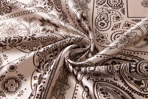 Image of 35 inch Men's Silk Cowboy Scarf - Oversized Western Bandana Neckwear, Large Square Scarf with Gift Packaging