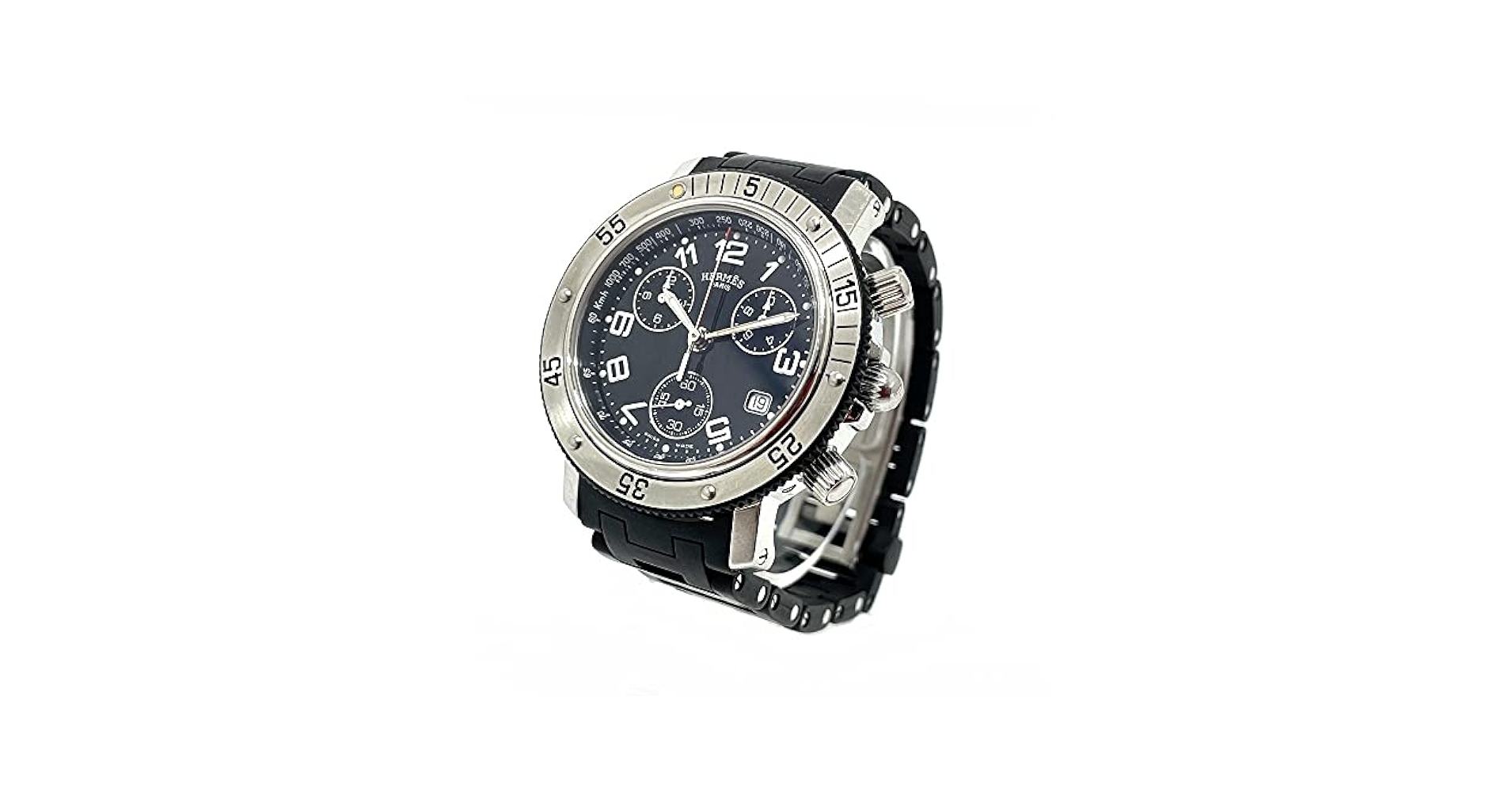 超美品 HERMESクリッパーダイバークロノグラフ CL2.915 メンズ腕時計 楽天市場】【HERMES】エルメス クリッパー ダイバー クロノ