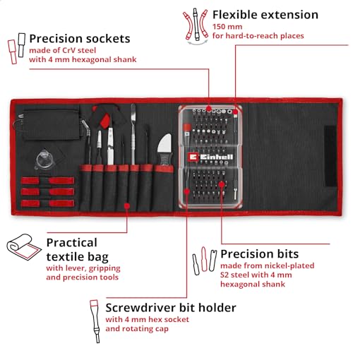 Original Einhell 84-piece precision and electronics repair set (precision bits and sockets, screwdriver bit holder - Image 3
