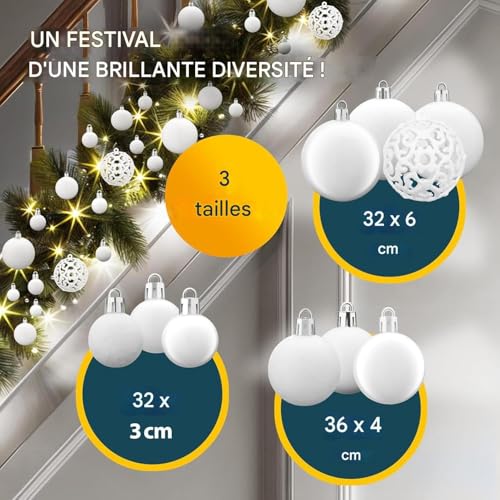 Boules de Noël pour table de dîner et grand centre commercial festif - 8