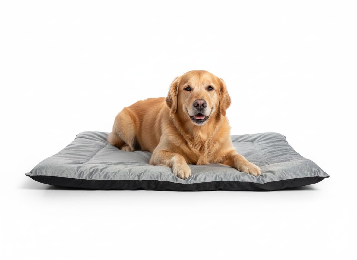 MH Home Dog Bed, Pet Cat Beds Cushion Mattress, Soft Warm Dog Mat Pad For Dogs (Large 75 x 100 cm, Blake)